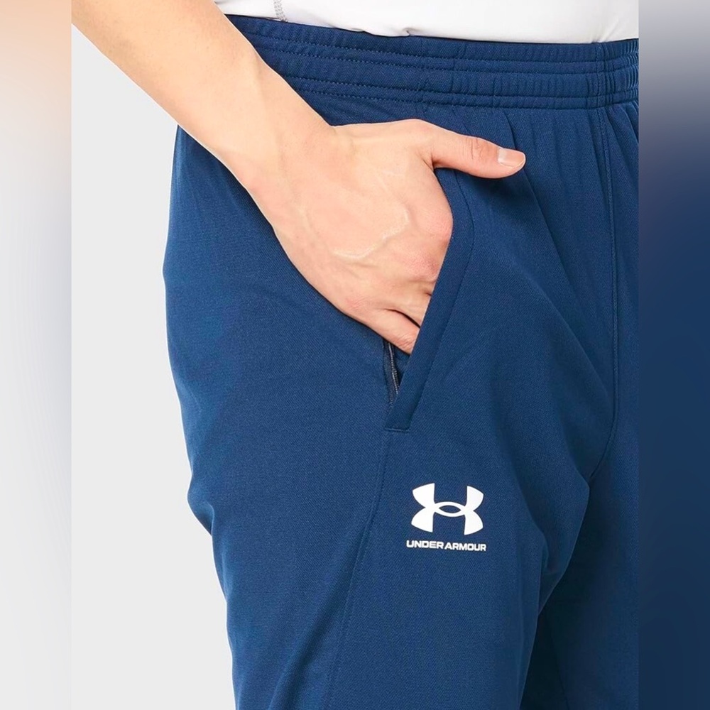 UNDER ARMOUR navy blue fleece lined drawstring joggers w/pockets size Medium